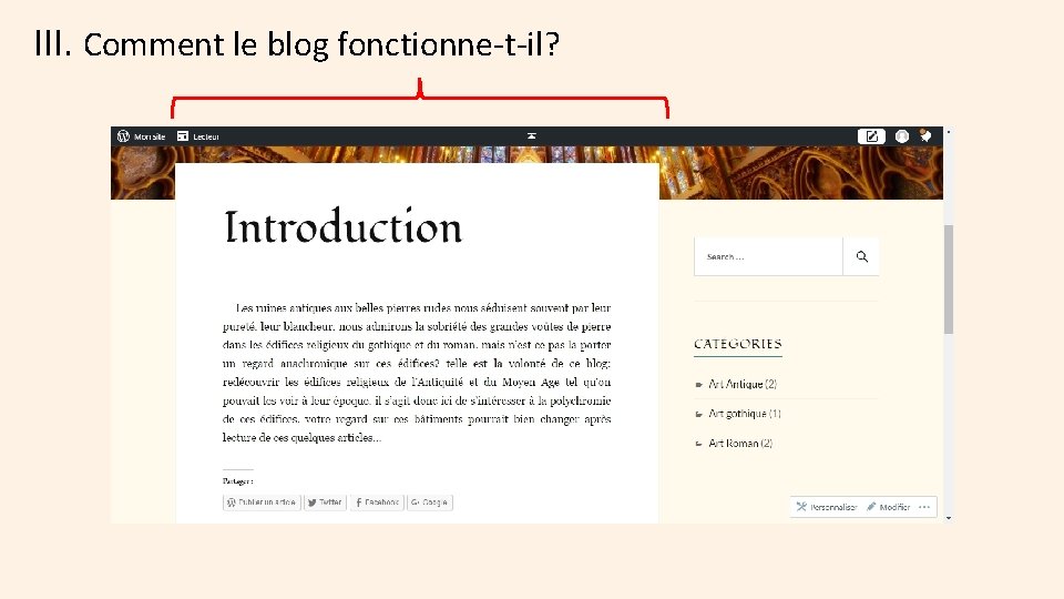 III. Comment le blog fonctionne-t-il? 