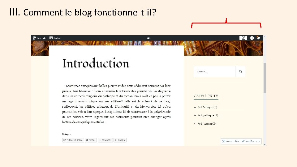 III. Comment le blog fonctionne-t-il? 