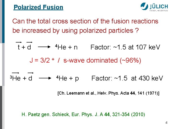 Polarized Fusion Can the total cross section of the fusion reactions be increased by