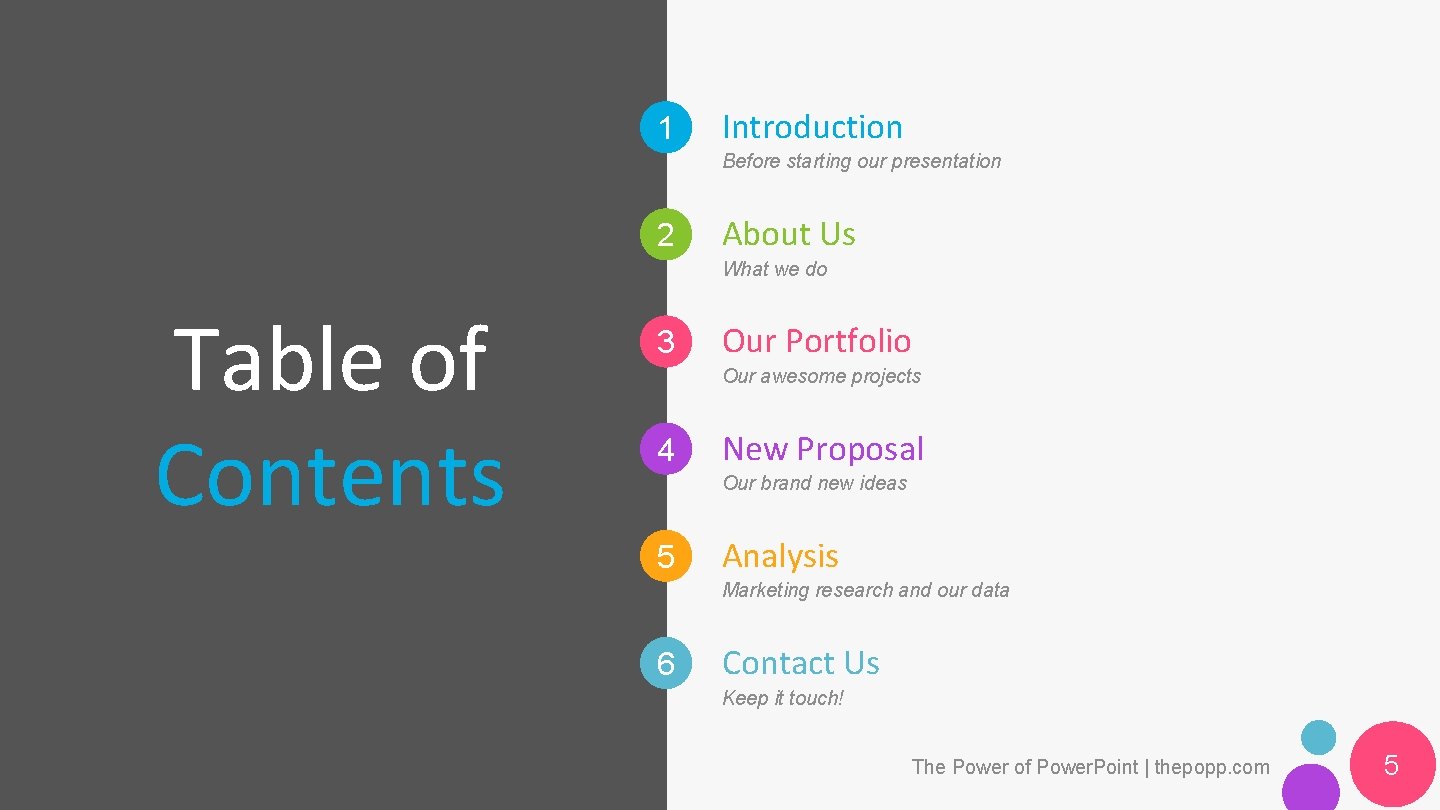 1 Introduction Before starting our presentation 2 About Us What we do Table of