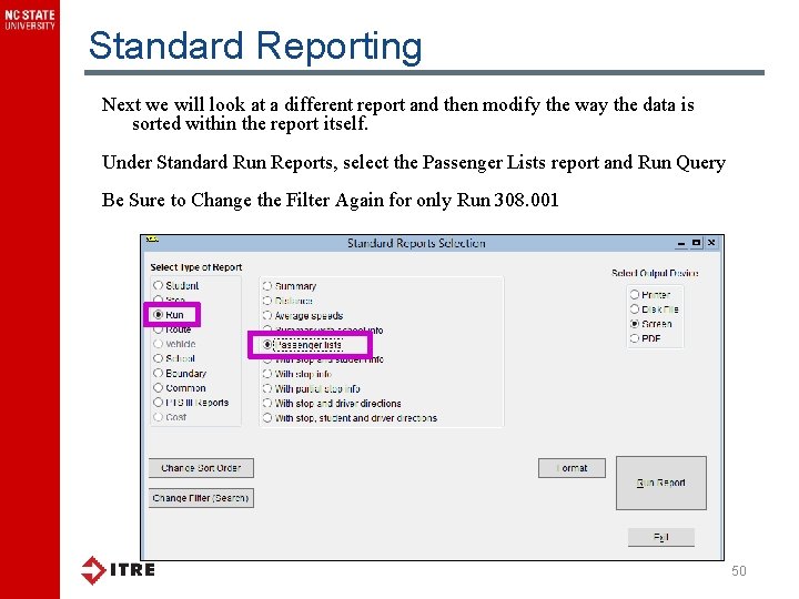 Standard Reporting Next we will look at a different report and then modify the