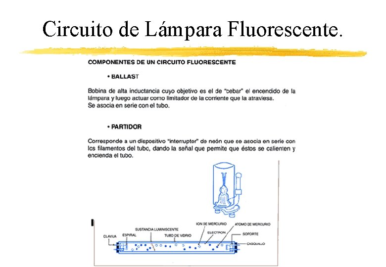 Circuito de Lámpara Fluorescente. 