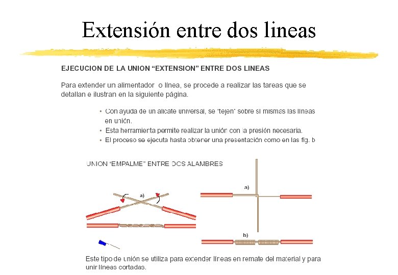 Extensión entre dos lineas 