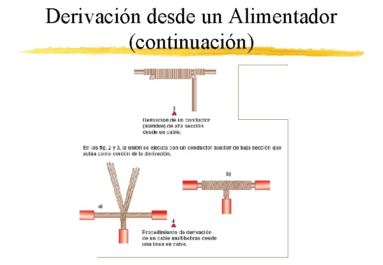 Derivación desde un Alimentador (continuación) 