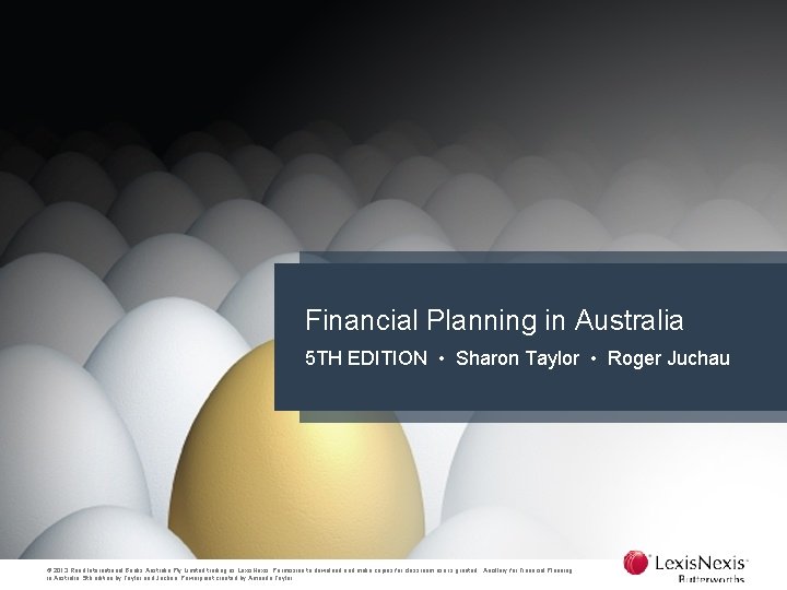 Financial Planning in Australia 5 TH EDITION Sharon
