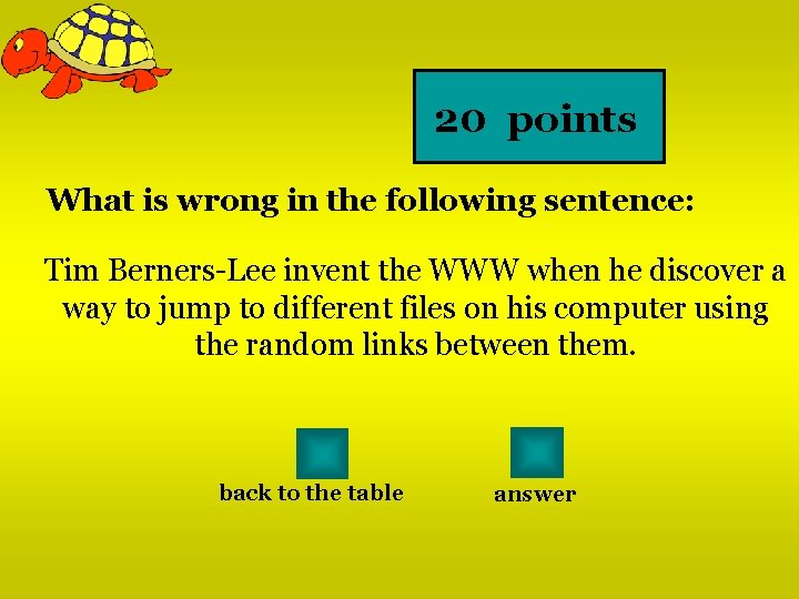 20 points What is wrong in the following sentence: Tim Berners-Lee invent the WWW