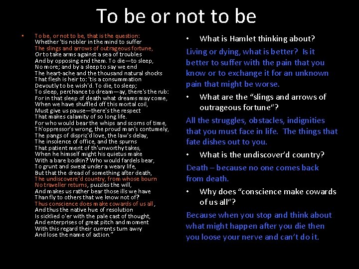 To be or not to be • To be, or not to be, that