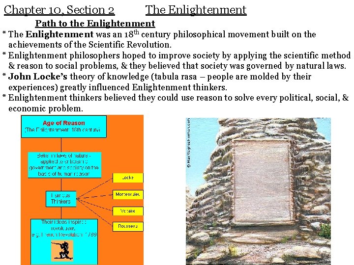 Chapter 10, Section 2 The Enlightenment Path to the Enlightenment * The Enlightenment was Chapter 10, Section 2 The Enlightenment Path to the Enlightenment * The Enlightenment was