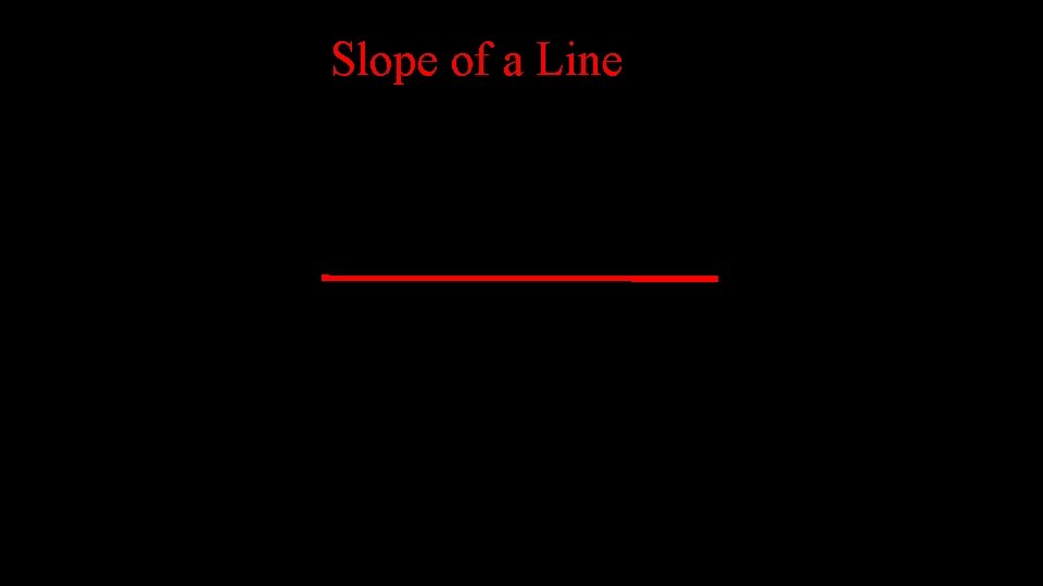 Slope of a Line 