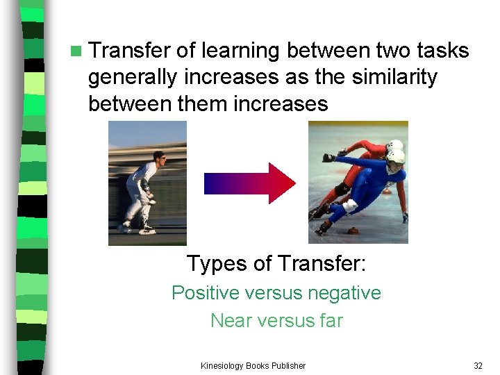 n Transfer of learning between two tasks generally increases as the similarity between them n Transfer of learning between two tasks generally increases as the similarity between them