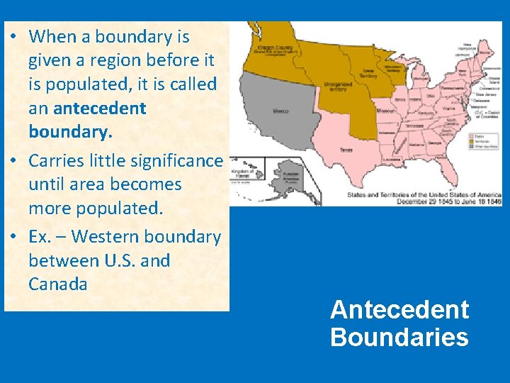  • When a boundary is given a region before it is populated, it