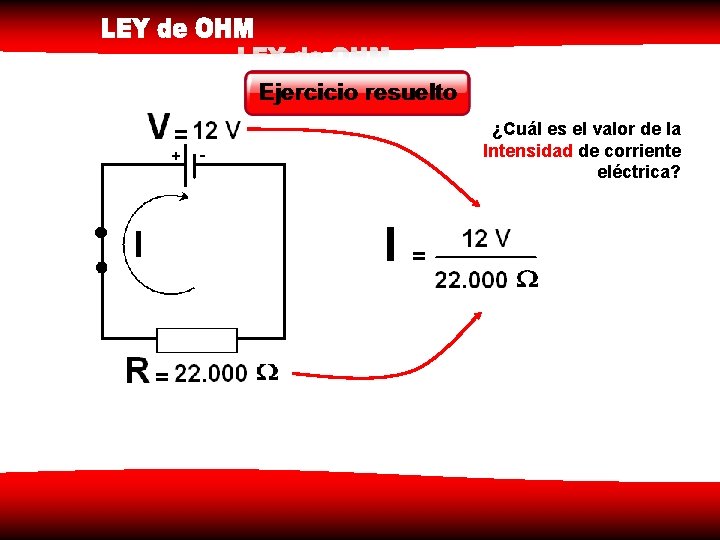 ¿Cuál es el valor de la Intensidad de corriente eléctrica? 