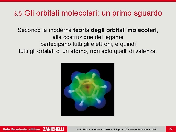 3. 5 Gli orbitali molecolari: un primo sguardo Secondo la moderna teoria degli orbitali