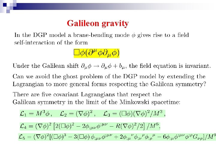 Galileon gravity 