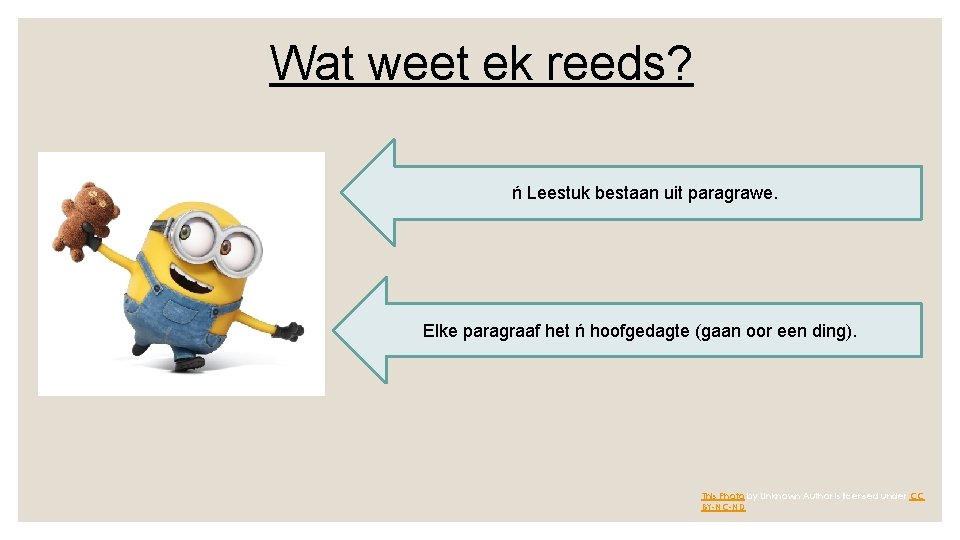 Wat weet ek reeds? ń Leestuk bestaan uit paragrawe. Elke paragraaf het ń hoofgedagte