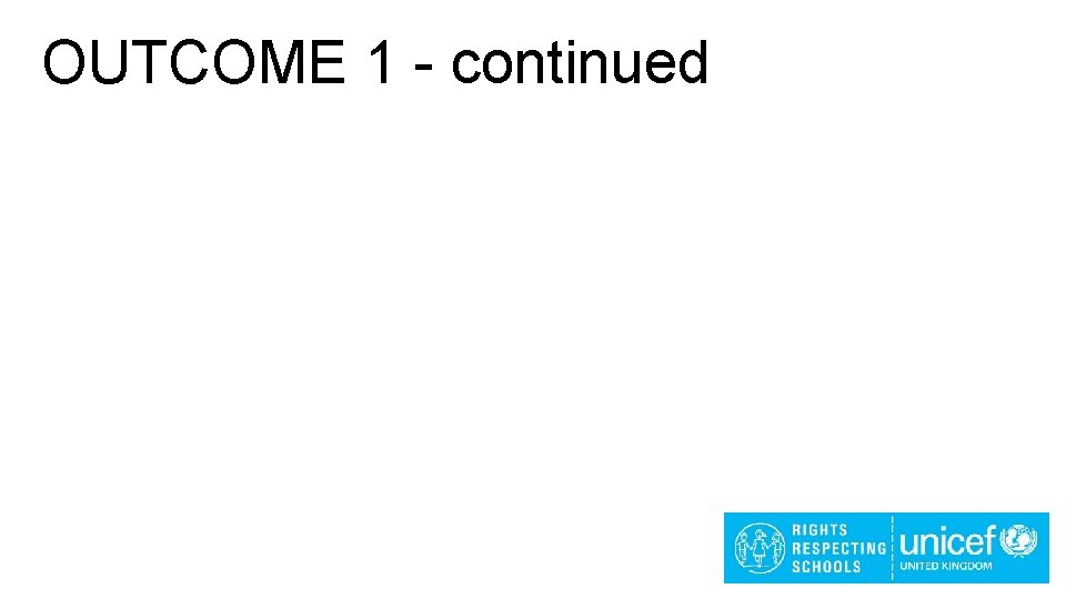 OUTCOME 1 - continued OUTCOME 1 - continued