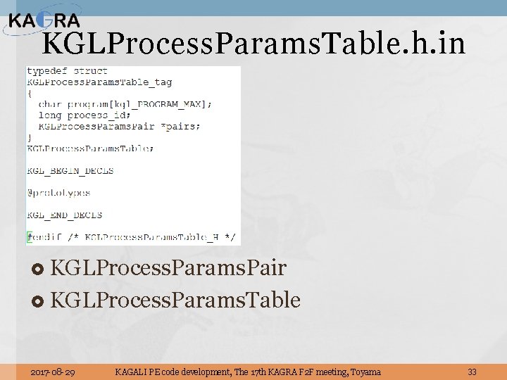 KGLProcess. Params. Table. h. in KGLProcess. Params. Pair KGLProcess. Params. Table 2017 -08 -29