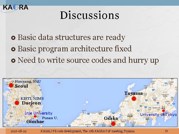 Discussions Basic data structures are ready Basic program architecture fixed Need to write source