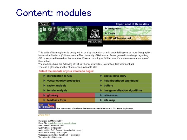Evaluating a multimedia based tool for selflearning geographical