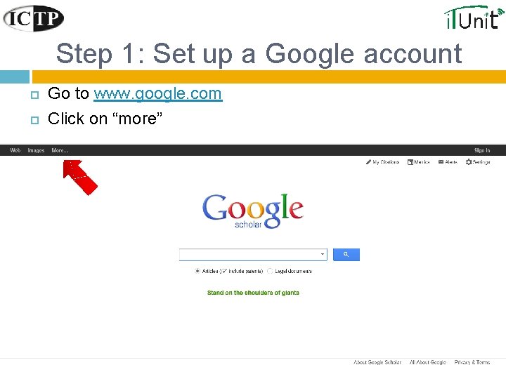 Step 1: Set up a Google account Go to www. google. com Click on