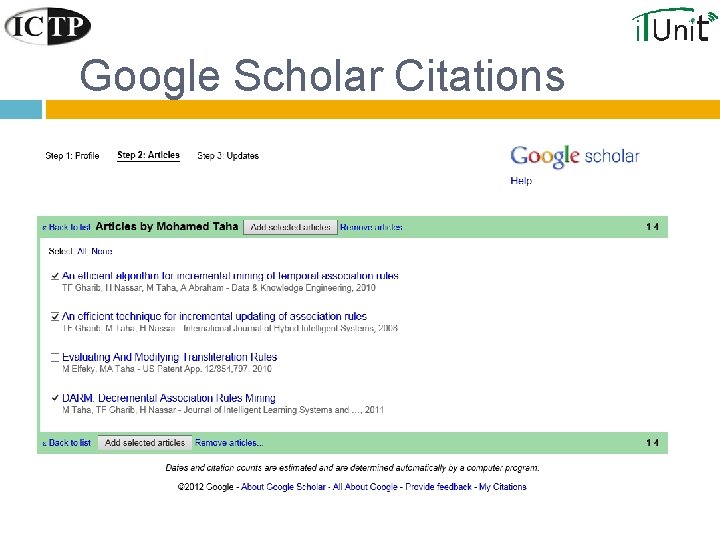Google Scholar Citations 