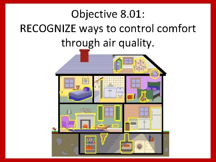Objective 8. 01: RECOGNIZE ways to control comfort through air quality. 