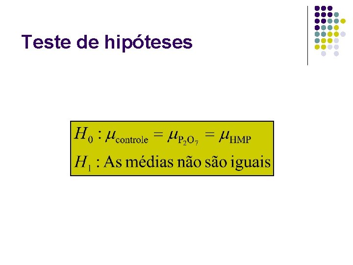 Teste de hipóteses 