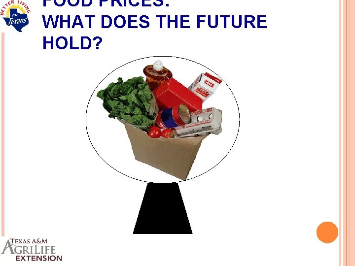 FOOD PRICES: WHAT DOES THE FUTURE HOLD? 