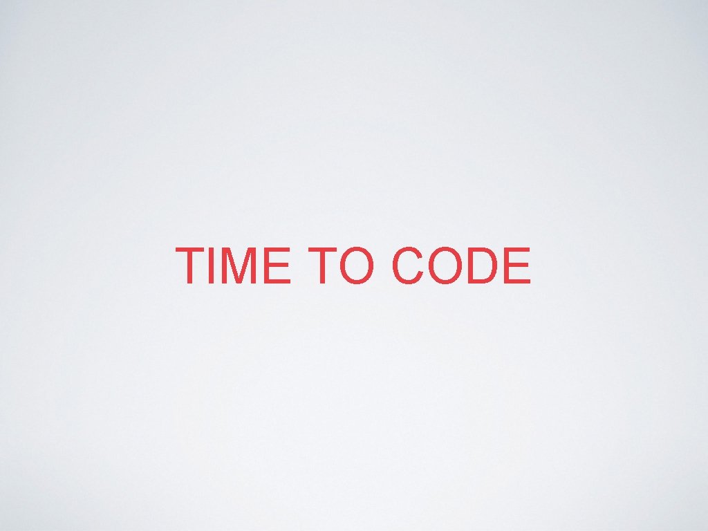 TIME TO CODE 