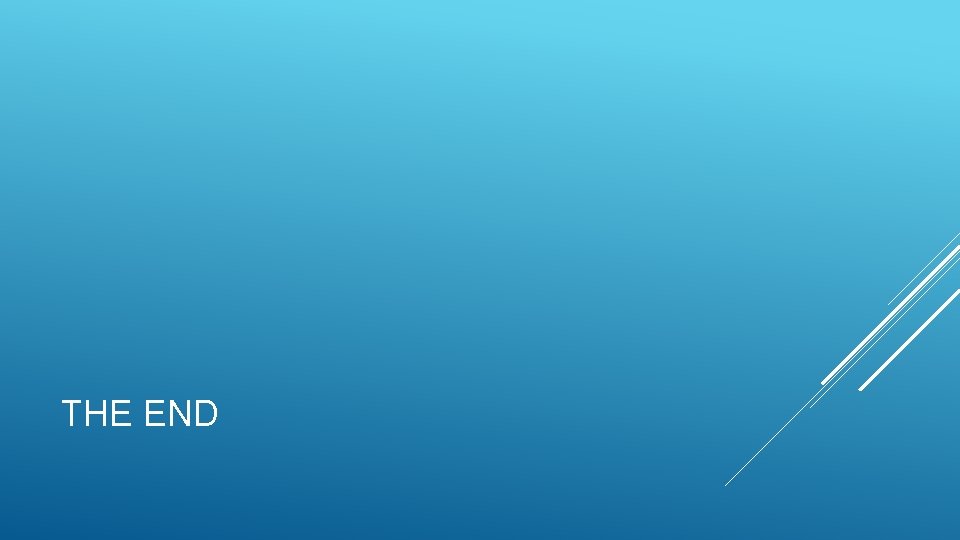 THE END THE END