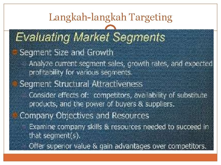 Langkah-langkah Targeting 