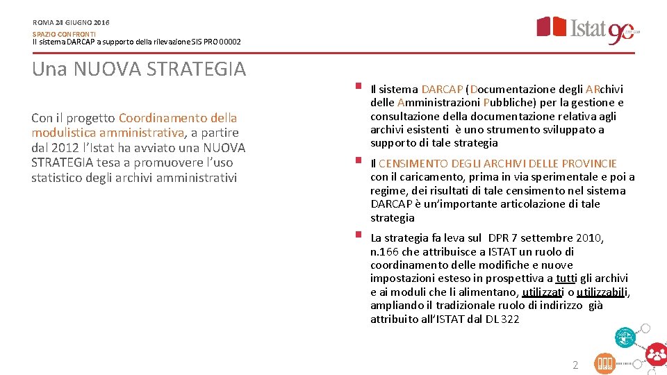 ROMA 24 GIUGNO 2016 SPAZIO CONFRONTI Il sistema DARCAP a supporto della rilevazione SIS