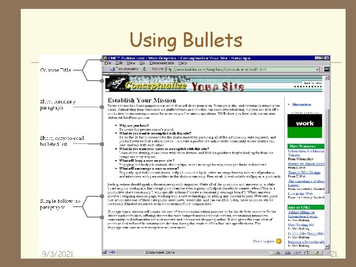 Using Bullets 9/3/2021 21 