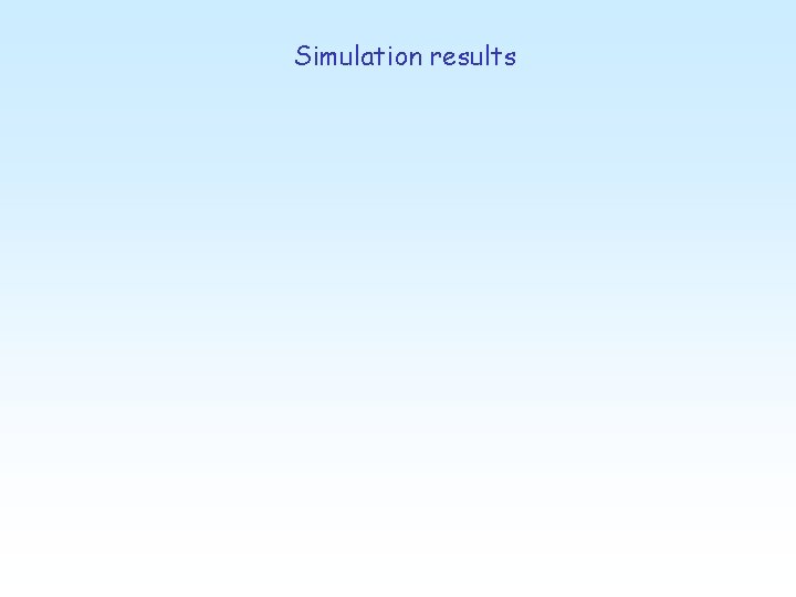 Simulation results 