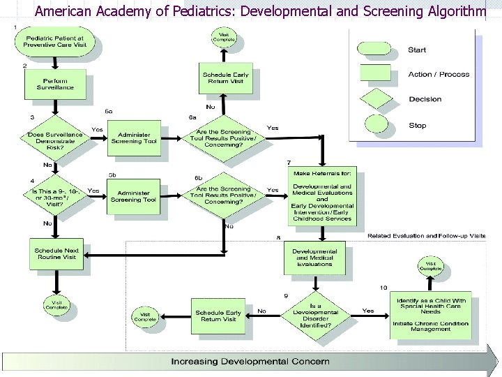 American Academy of Pediatrics: Developmental and Screening Algorithm 