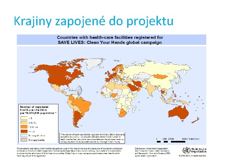 Krajiny zapojené do projektu 