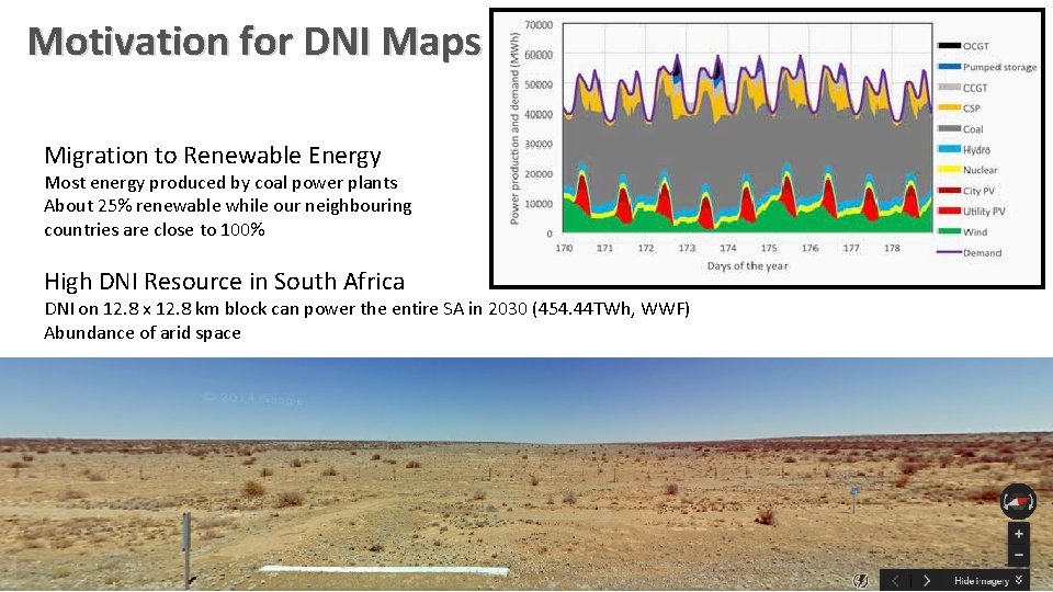 Motivation for DNI Maps Migration to Renewable Energy Most energy produced by coal power