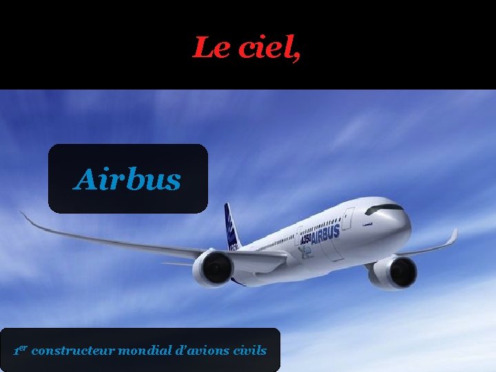 Le ciel, Airbus 1 er constructeur mondial d’avions civils 