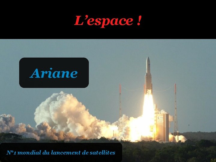 L’espace ! Ariane N° 1 mondial du lancement de satellites 