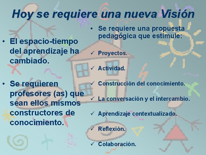 Hoy se requiere una nueva Visión • El espacio-tiempo del aprendizaje ha cambiado. •