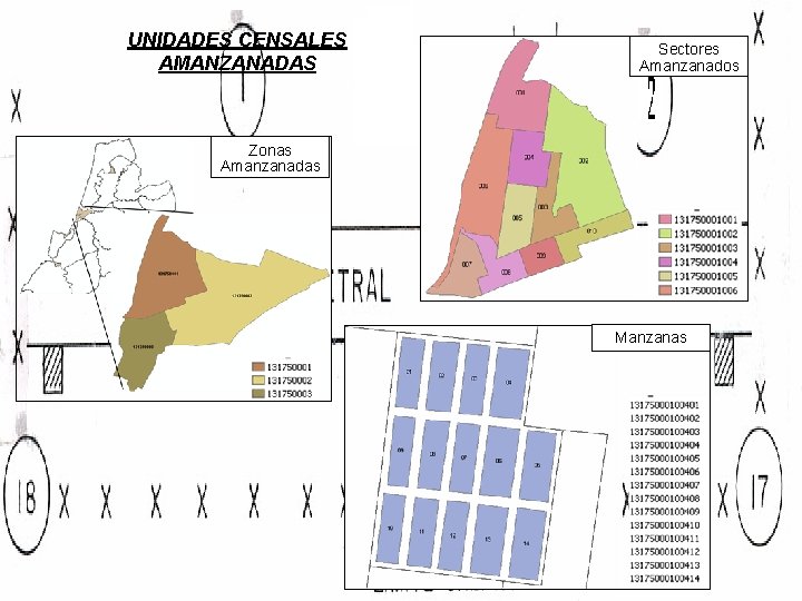 UNIDADES CENSALES AMANZANADAS Sectores Amanzanados Zonas Amanzanadas Manzanas 