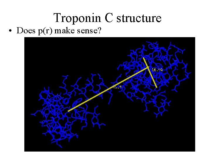 Troponin C structure • Does p(r) make sense? 