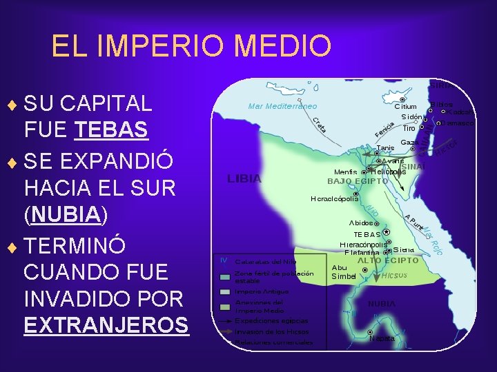 EL IMPERIO MEDIO ¨ SU CAPITAL FUE TEBAS ¨ SE EXPANDIÓ HACIA EL SUR