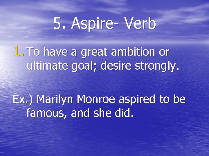 One Hundred Words Every Freshman Should Know Mrs
