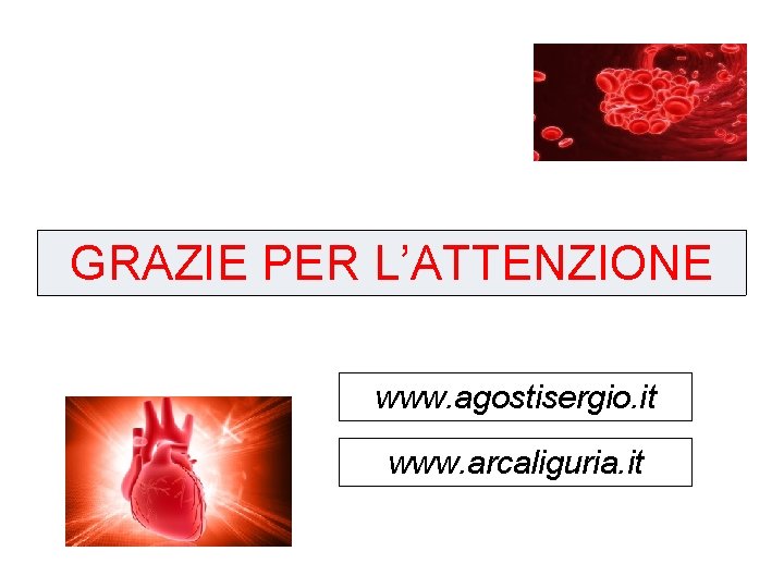 GRAZIE PER L’ATTENZIONE www. agostisergio. it www. arcaliguria. it 