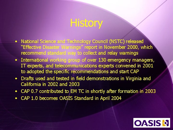 History w National Science and Technology Council (NSTC) released “Effective Disaster Warnings” report in