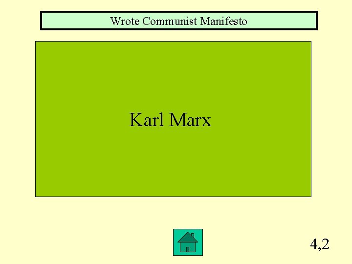 Wrote Communist Manifesto Karl Marx 4, 2 