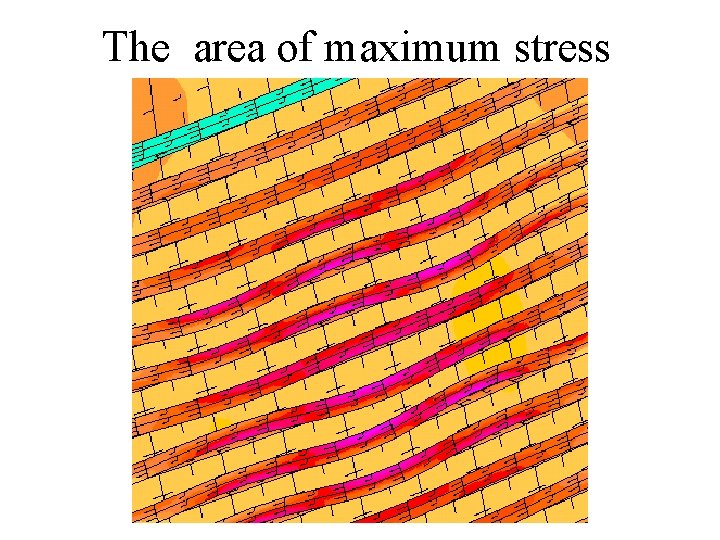 The area of maximum stress 