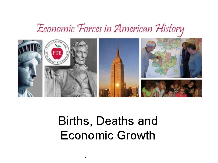 Births, Deaths and Economic Growth Economic Forces in American History 