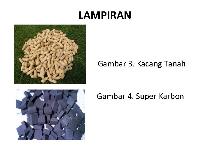 LAMPIRAN Gambar 3. Kacang Tanah Gambar 4. Super Karbon 
